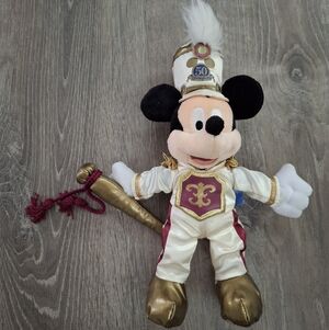 Disney Mickey Mouse 50th Anniversary Marching Plush Nwt Vintage Disneyland